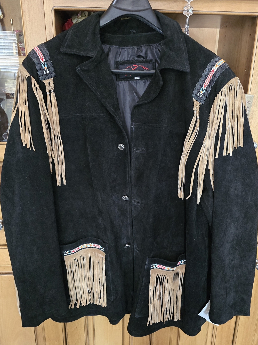 Native American/Western Leather Vintage Beaded Jacket